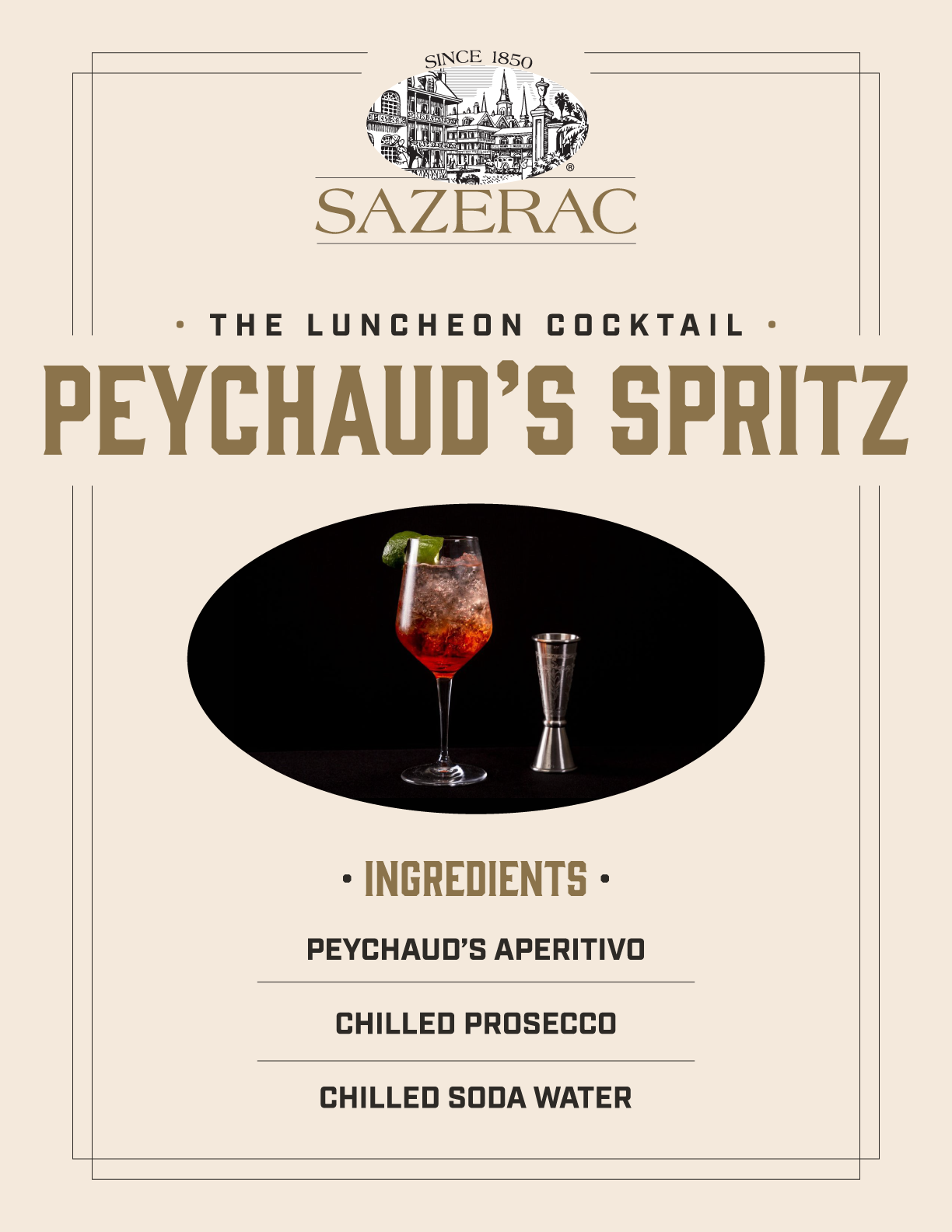 Sazerac cocktail menu