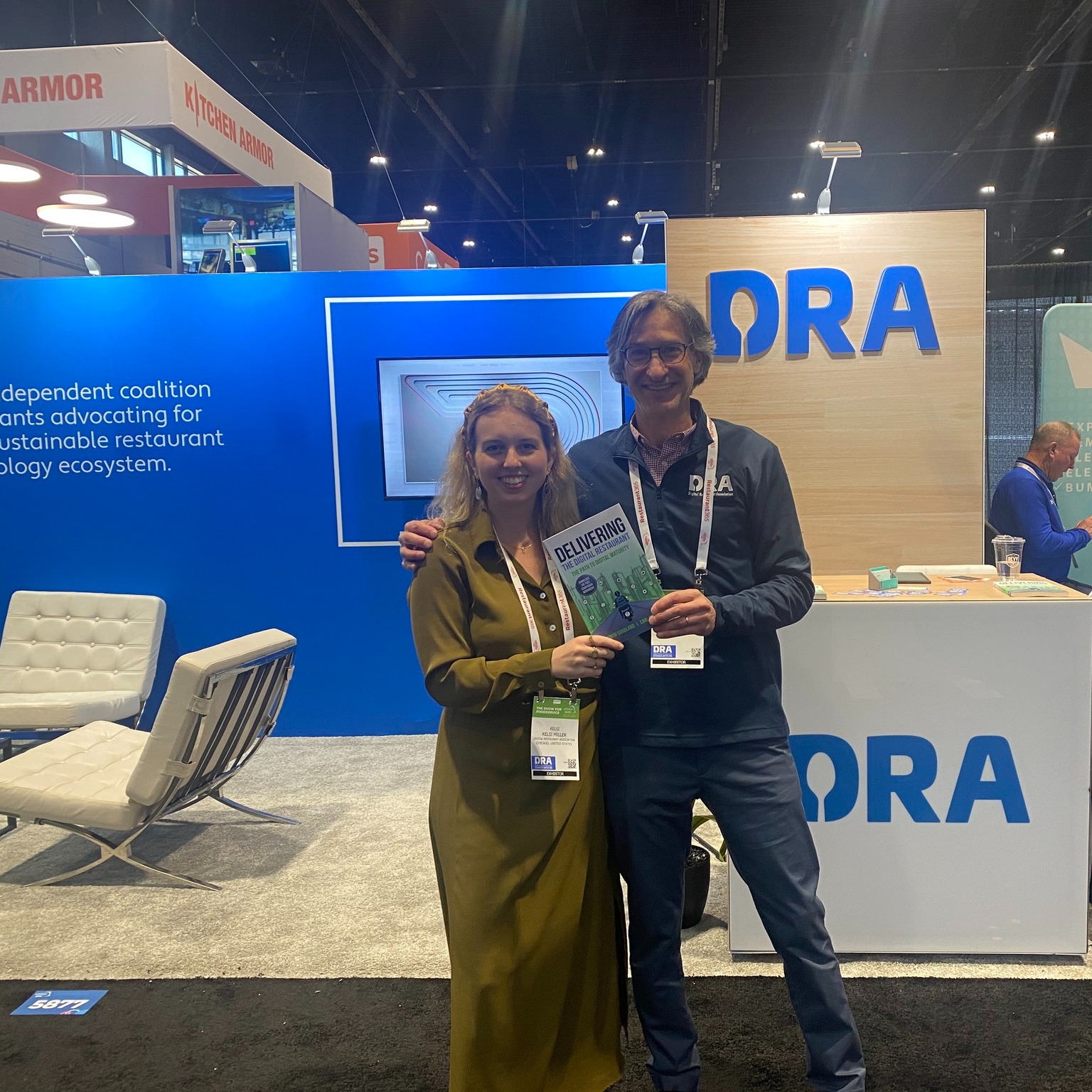 DRA team at a trade show booth