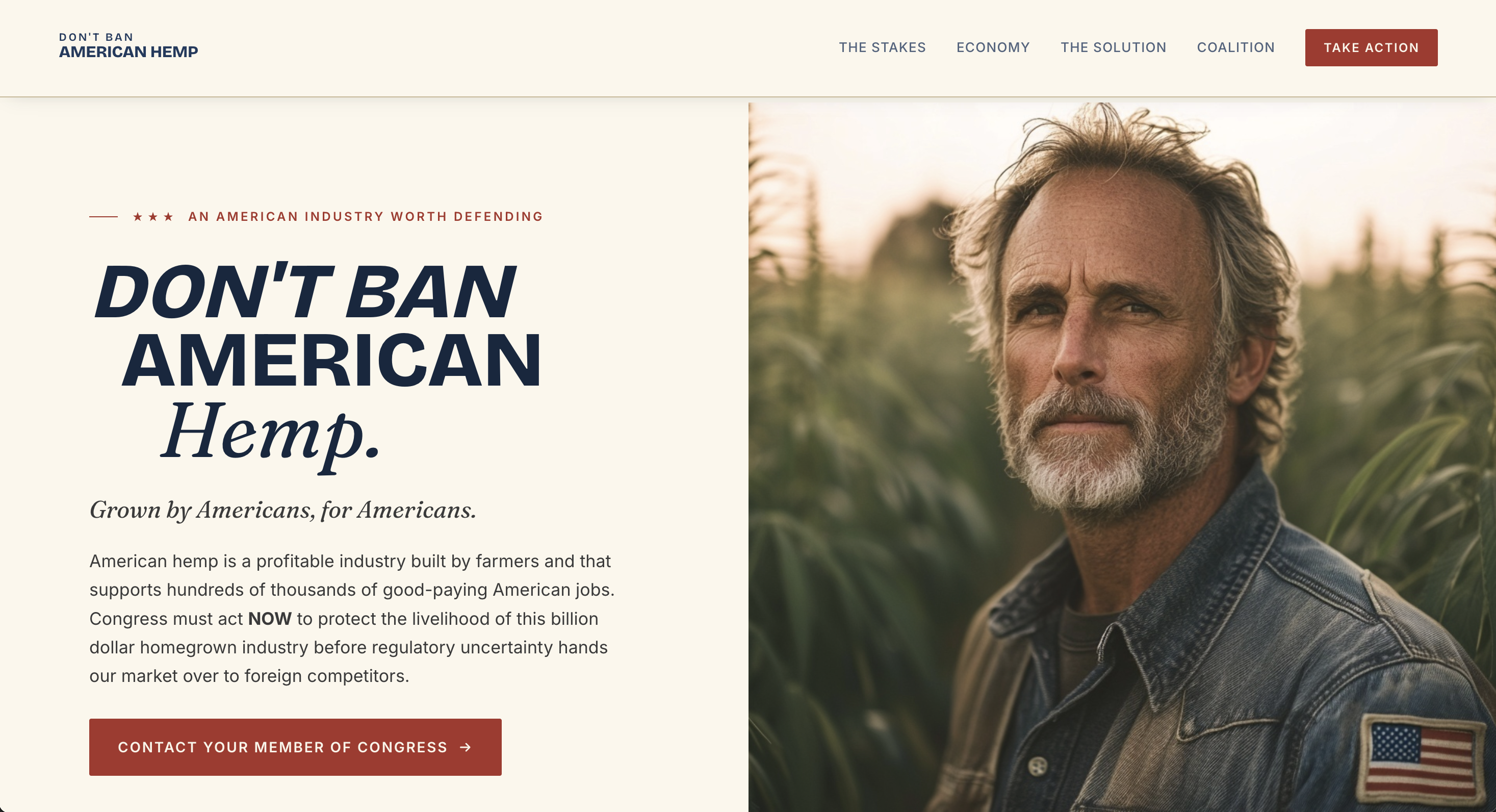 Cann advocacy website homepage